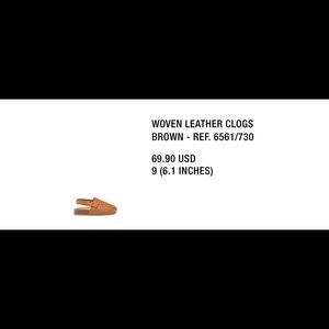 Woven leather clogs size 9 (toddler)